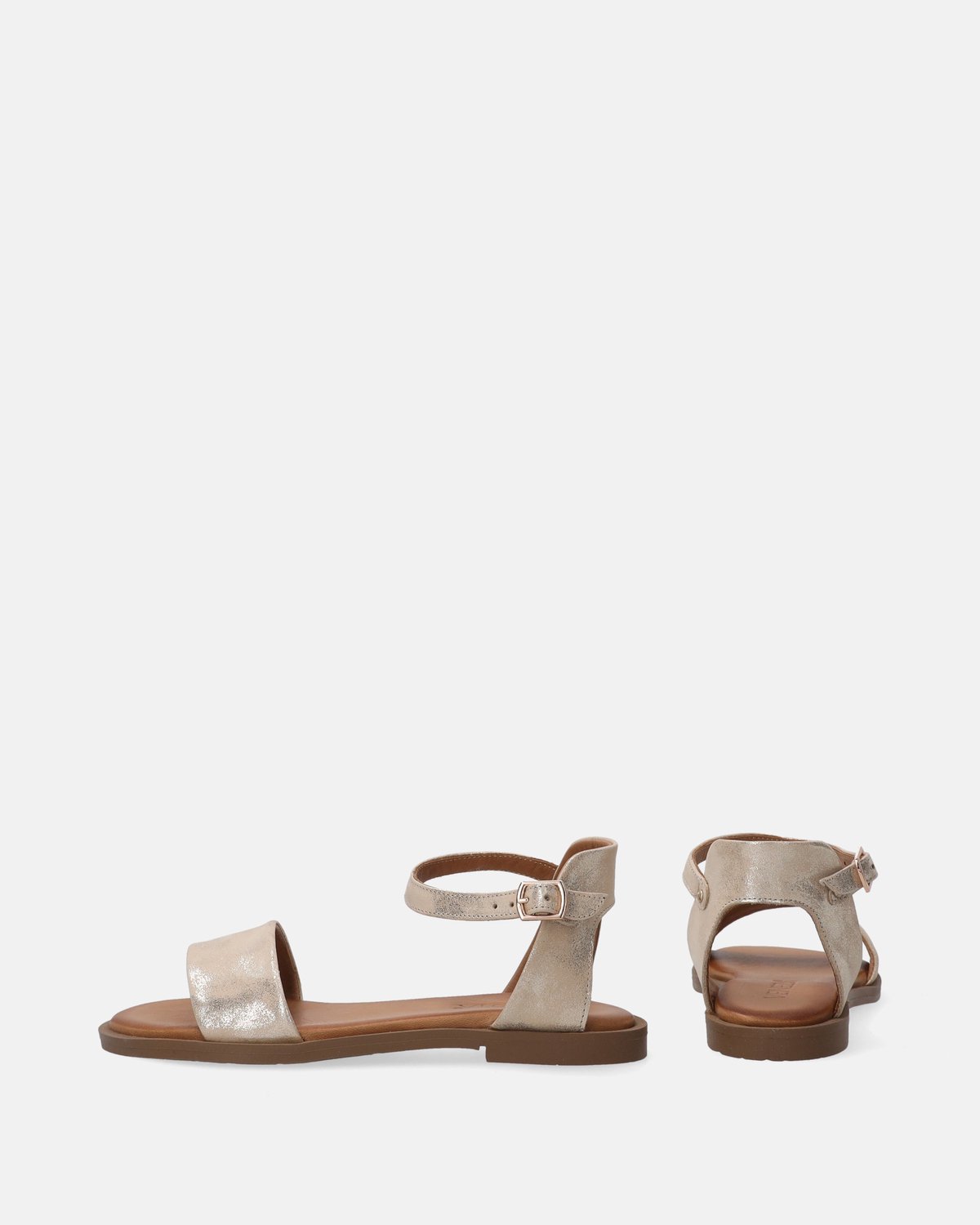 Gouden Sandalen - Nubuk - Verstelbare Band