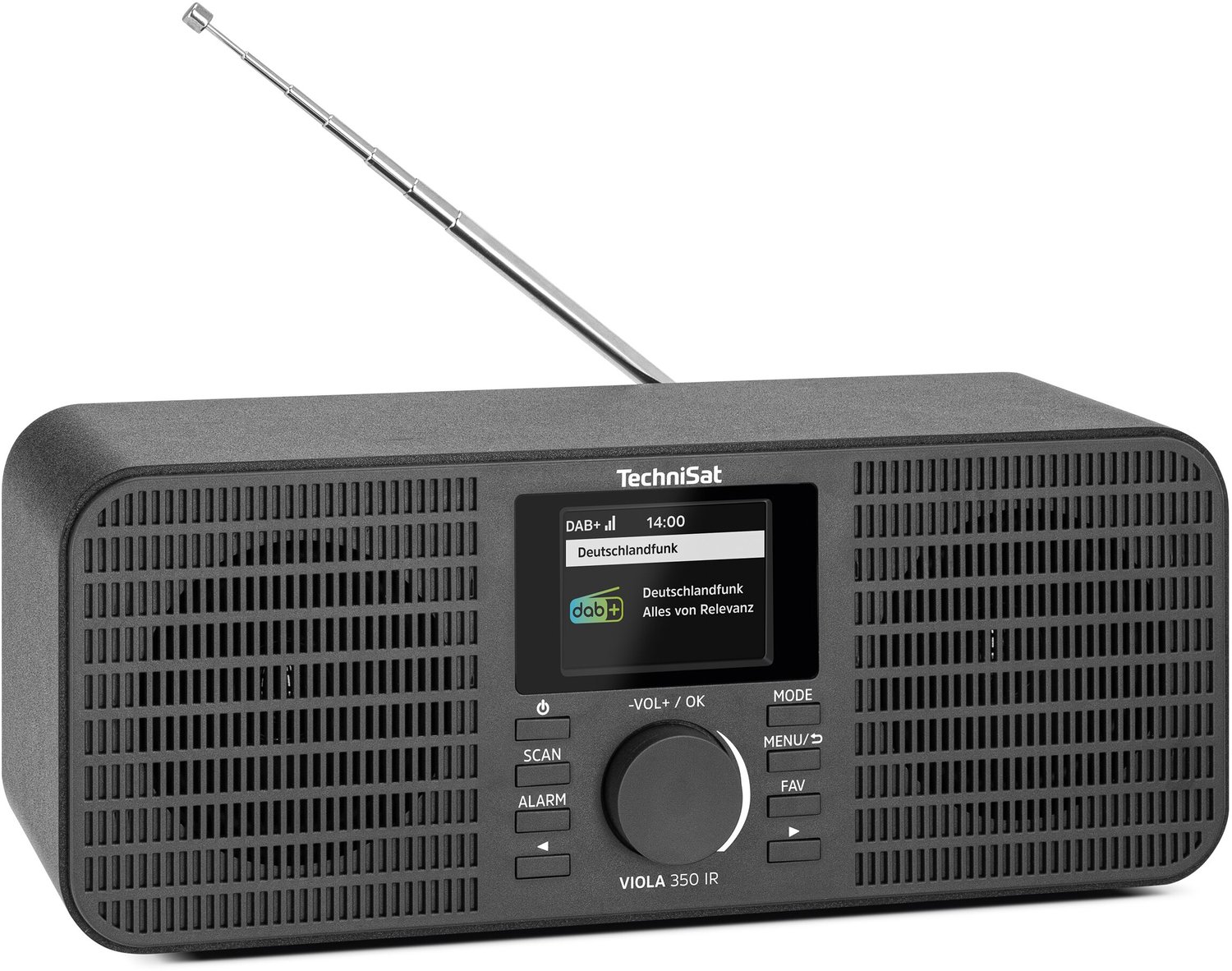 TechniSat VIOLA 350 IR – 16 watt stereo internetradio met DAB+, FM, Bluetooth, AUX-in, hoofdtelefoonaansluiting, wekker en sleeptimer