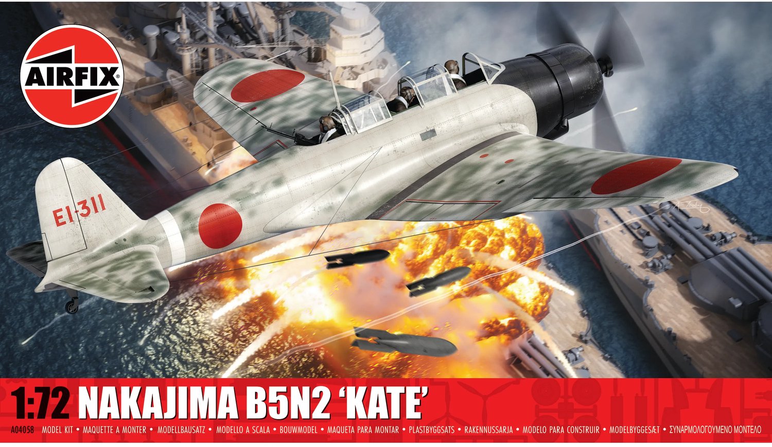 Airfix Modelbouwpakket Militaire voertuigen - 04058 Nakajima B5N2 Kate WWII - Japanse Torpedobommenwerper Plastic - 1:72 - Modelbouw