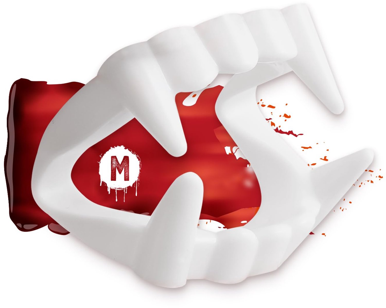 Nepvampirentanden – Realistische Kunststof Griezelgebitsvermomming voor Halloween Kostuums – 5,5 x 6,5 cm
