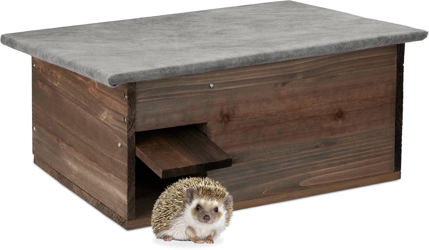 Famanu – Egelhuis met tunnelingang en rattenklep voor overwintering