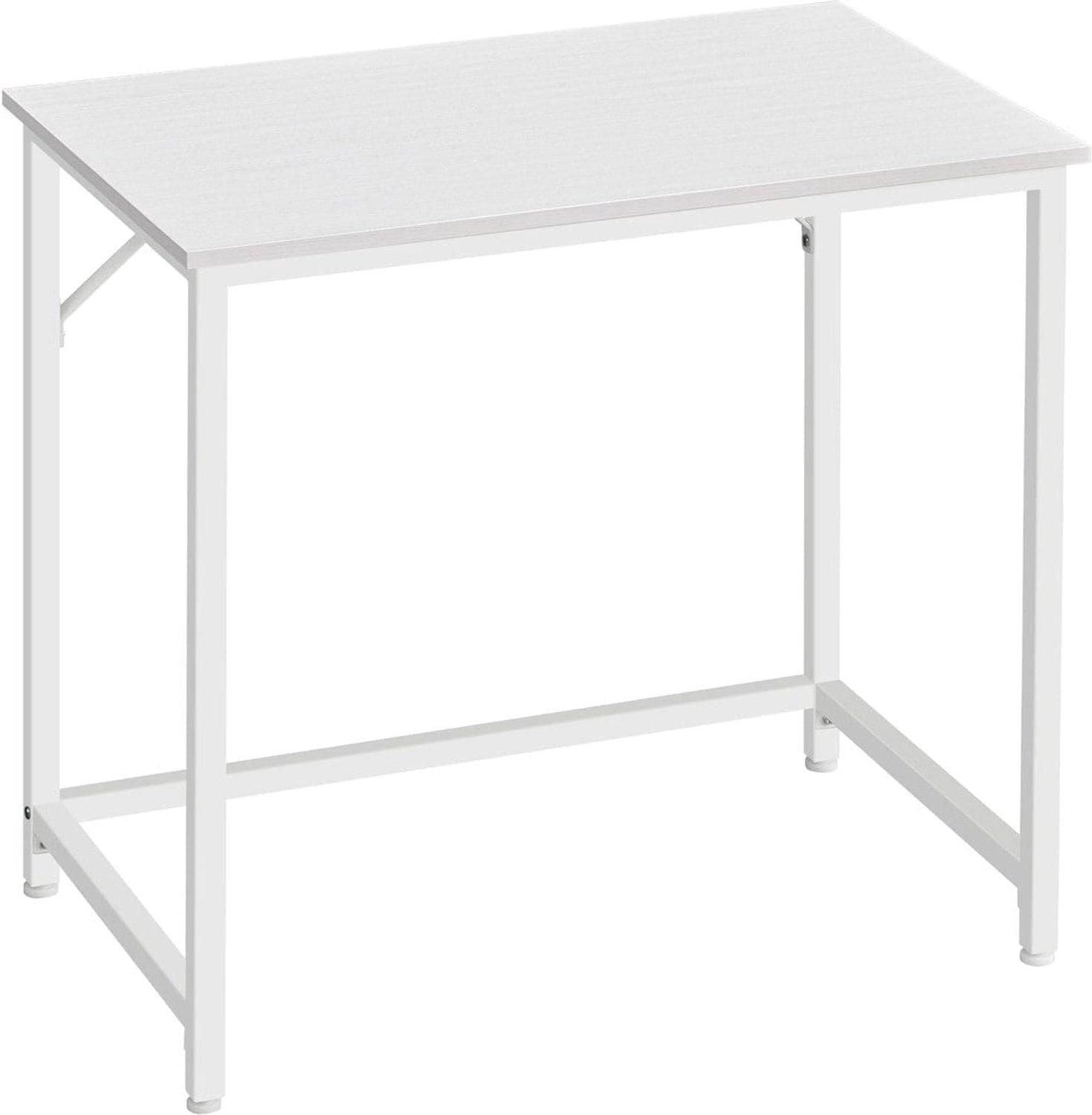 Klarven Bureau Wit - Minimalistisch Bureau - Desk - Draagvermogen 50kg, Stevig Staalframe - 80x50x76 cm