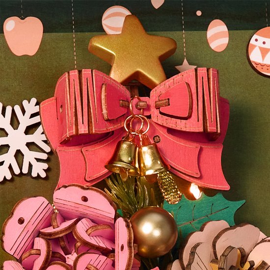Rolife Everglow Christmas Tree by Rowood - Rowood Wooden Bloom Craft Series - TW05H - Kerst - Bloemen - Bouwpakket — cadeau in Hobby - foto 7
