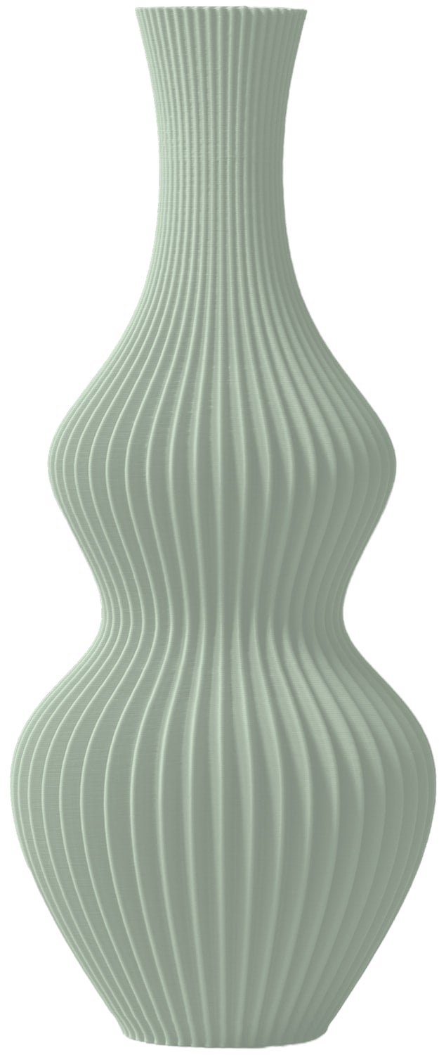 Layvo ORIEL Vaas - Salie - D11 x H25 cm - droogbloemen vaas - organische vaas - gerecycled plastic