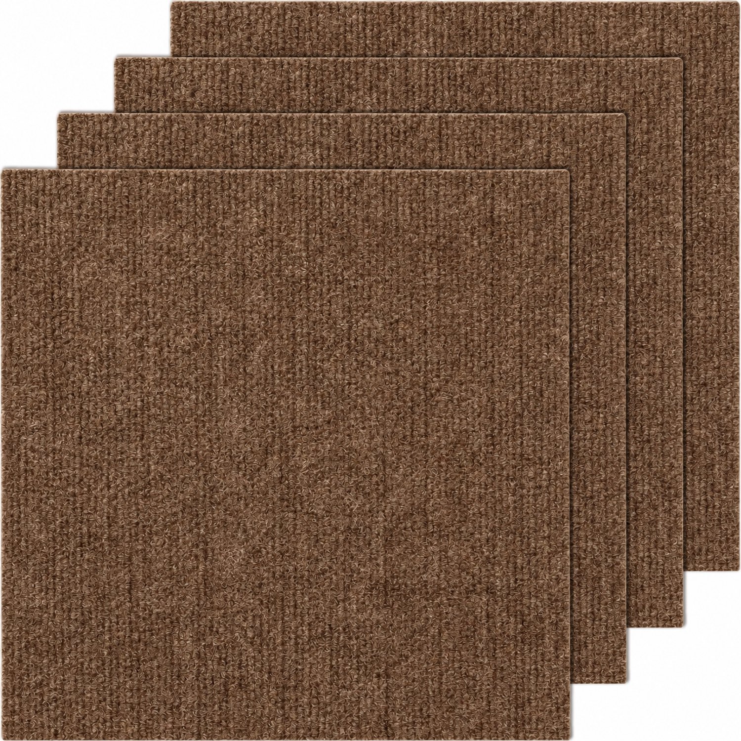 Tremeo Zelfklevende Tapijttegels - Vloertegels - Bruin - 12 Stuks - Totaal oppervlak 2,5 m² - 45x45 cm - Laagpolig - 4,8 mm Dik