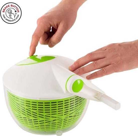 Saladecentrifuge 21 cm - Keukenaccessoire om groenten en kruiden te drogen — afbeelding 2