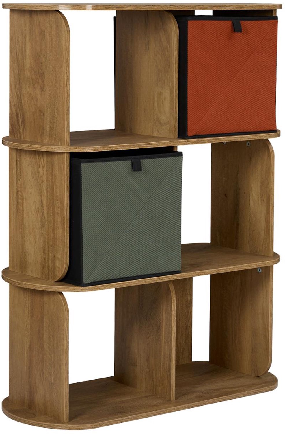 MISOU Vakkenkast - Opbergkast - Speelgoedkast - 6 Vakken - Medium - Zonder Deuren - Hout - Bruin - HERITAGE