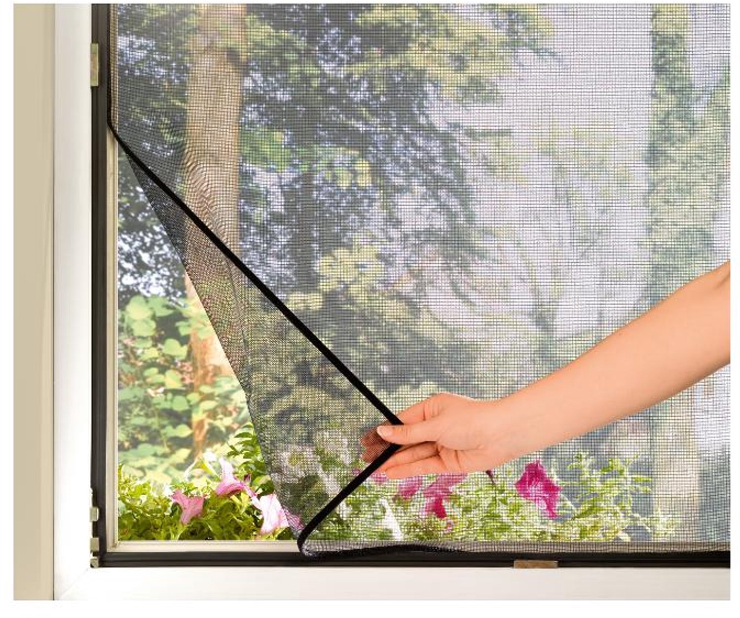 Livarno Home Vliegenhor - Afmetingen geweven stof: max 130 x 150 cm - Antraciet