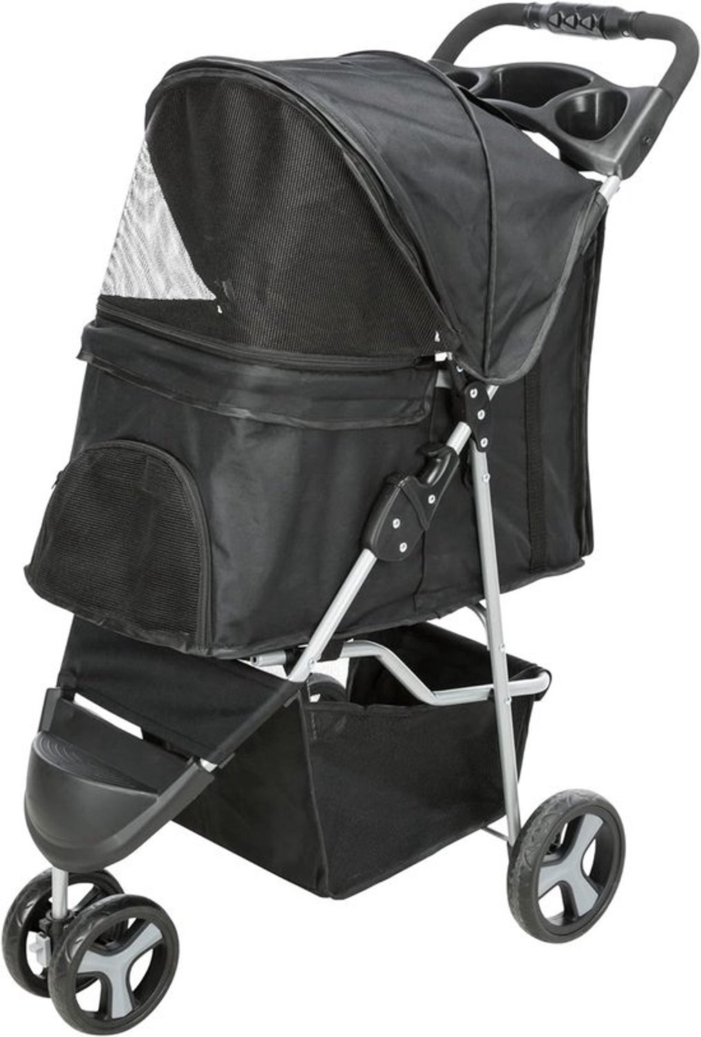 Kinderwagen voor dieren - zwart, 47 × 100 × 80 cm