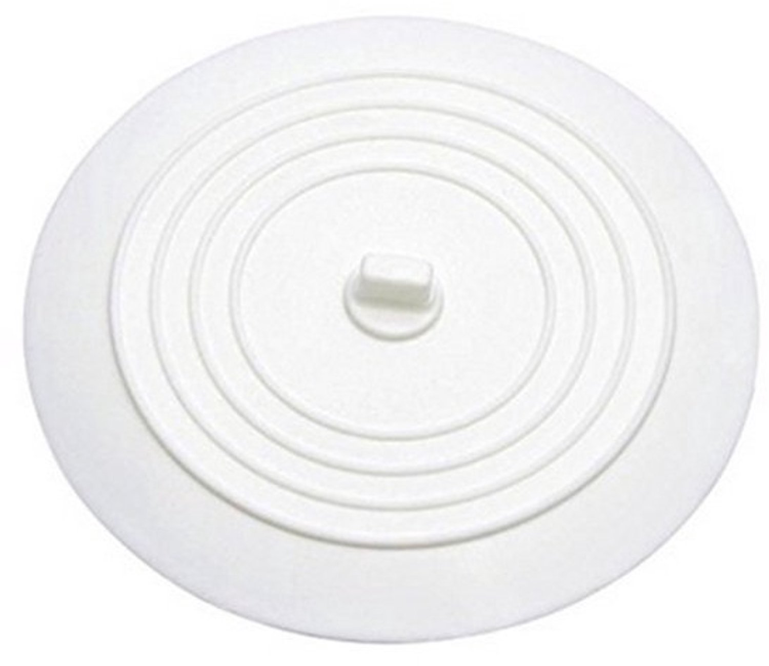 Wastafelstop - Bad- en doucheputstop - Water afdichten - Sterke zuigkracht - 15 x 15 cm - Wit
