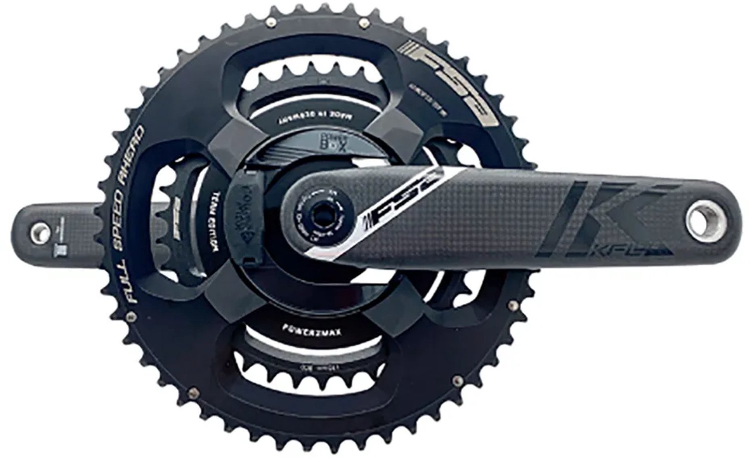 Fsa Powerbox K-force Team Edition Carbon 2x Crankstel Met Vermogensmeter Zilver 165 mm / 54-40t
