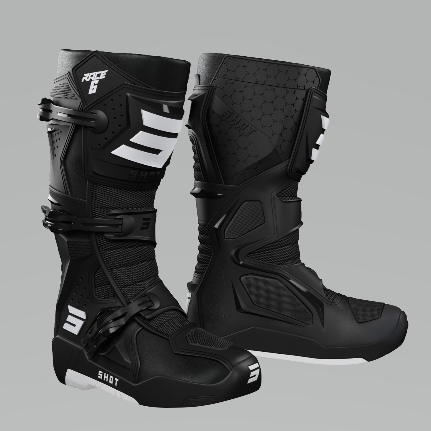 SHOT Race 6 Zwart Motorschoenen - Laars