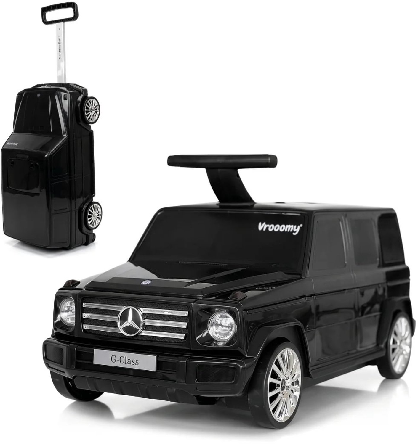 Mercedes G-Klasse 2-in-1 Loopauto & Koffer - 18 tot 42 maanden - Multifunctionele Loopauto voor Kinderen - Handbagage 12L - Zwart