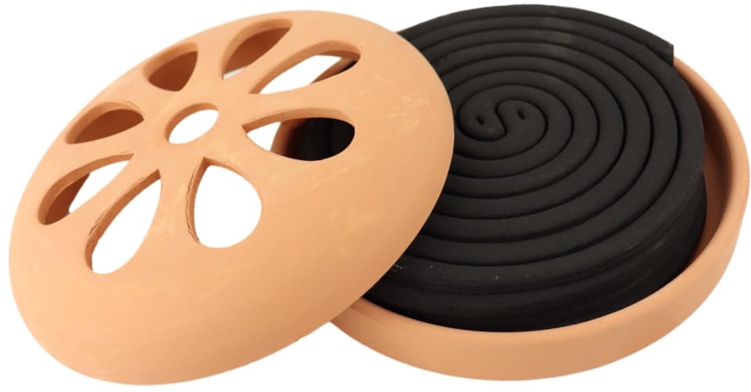 Citronella Incense Spiralen - Terracotta Houder - 10 Stuks