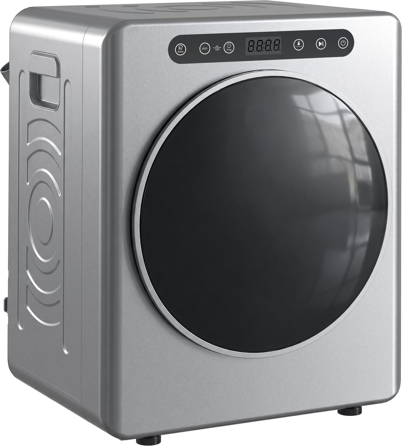 Homcom Compacte Wasdroger 5 kg - Luchtafvoerdroger, Mini Droogtrommel voor Kleine Ruimtes - Zilver