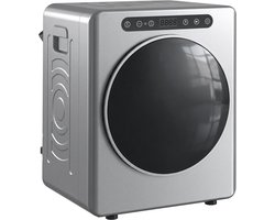 HOMCOM Compacte Wasdroger 5 kg - Luchtafvoerdroger, Mini Droogtrommel voor Kleine Ruimtes - Zilver