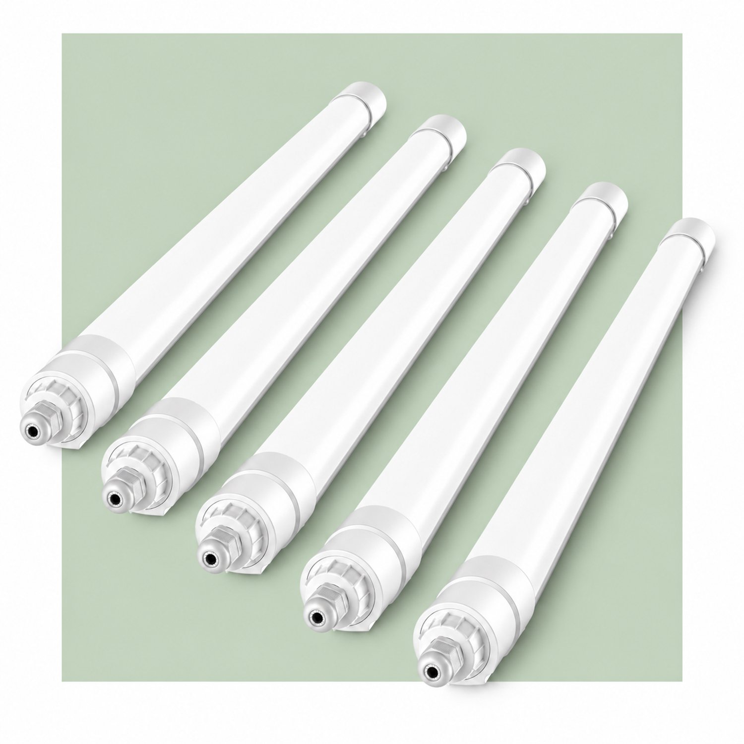 LOVHAUS 5x LED Vochtbestendige TL Lamp 60 cm - 20W - 4000K - IP68 - Koppelbaar Wit