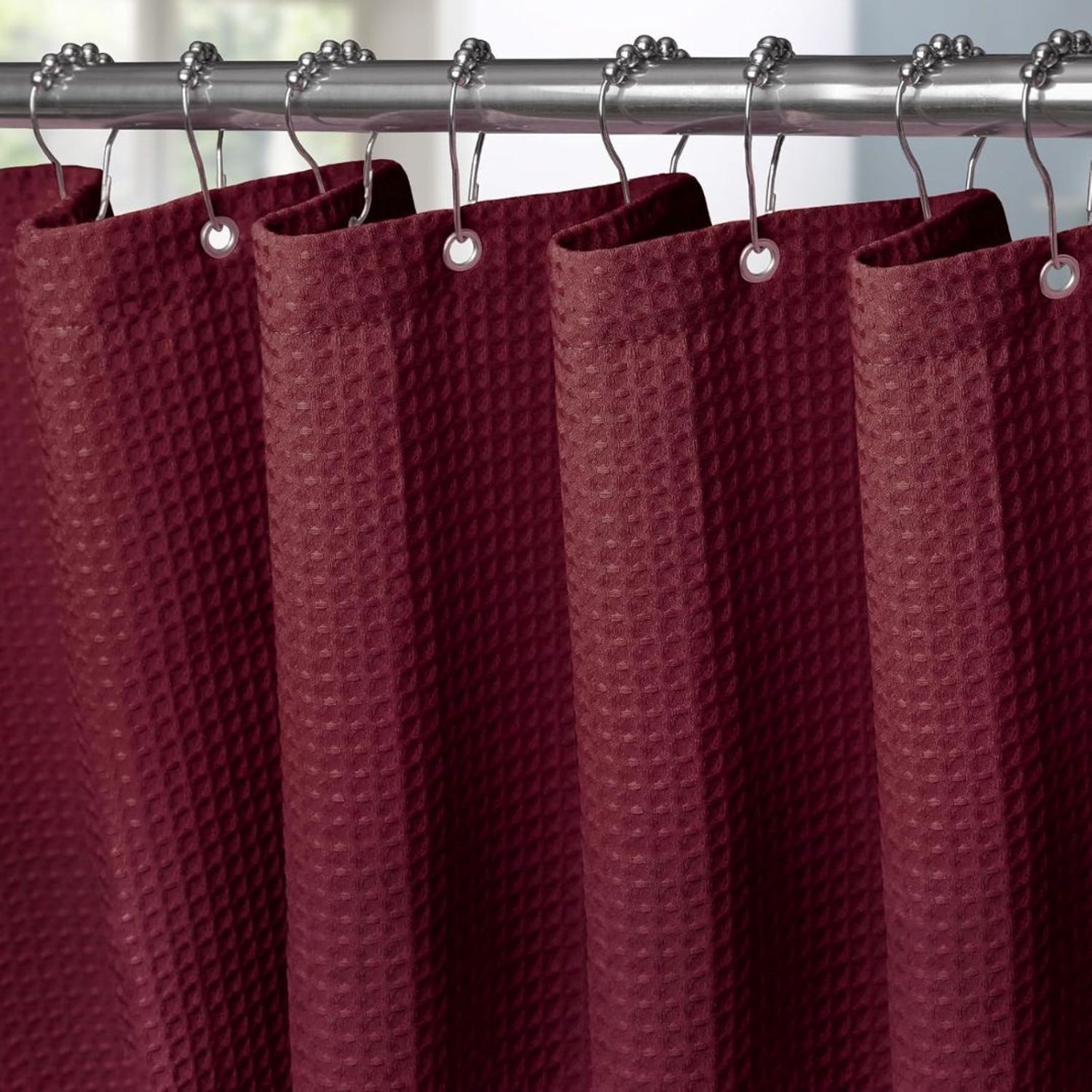 Vantivo® Douchegordijn Anti Schimmel - Gordijn voor Douchestang - Doucheset - Rood