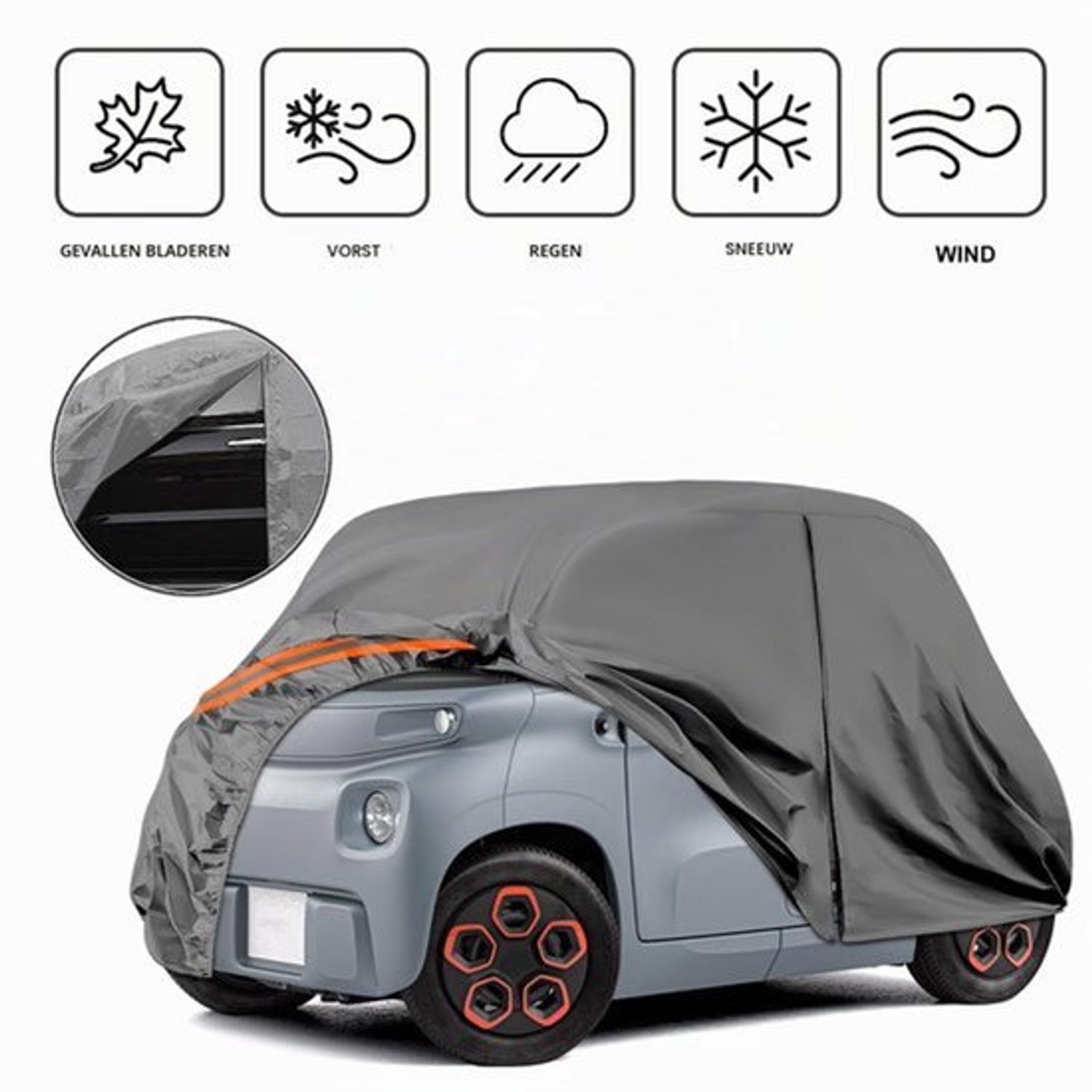Volledige garagehoes vervanging voor /// 2020-2024, Autodekzeil, Autozeil, Garage, Autozeil, Ademend, Waterdichte Reflecterende Strips, Grijs