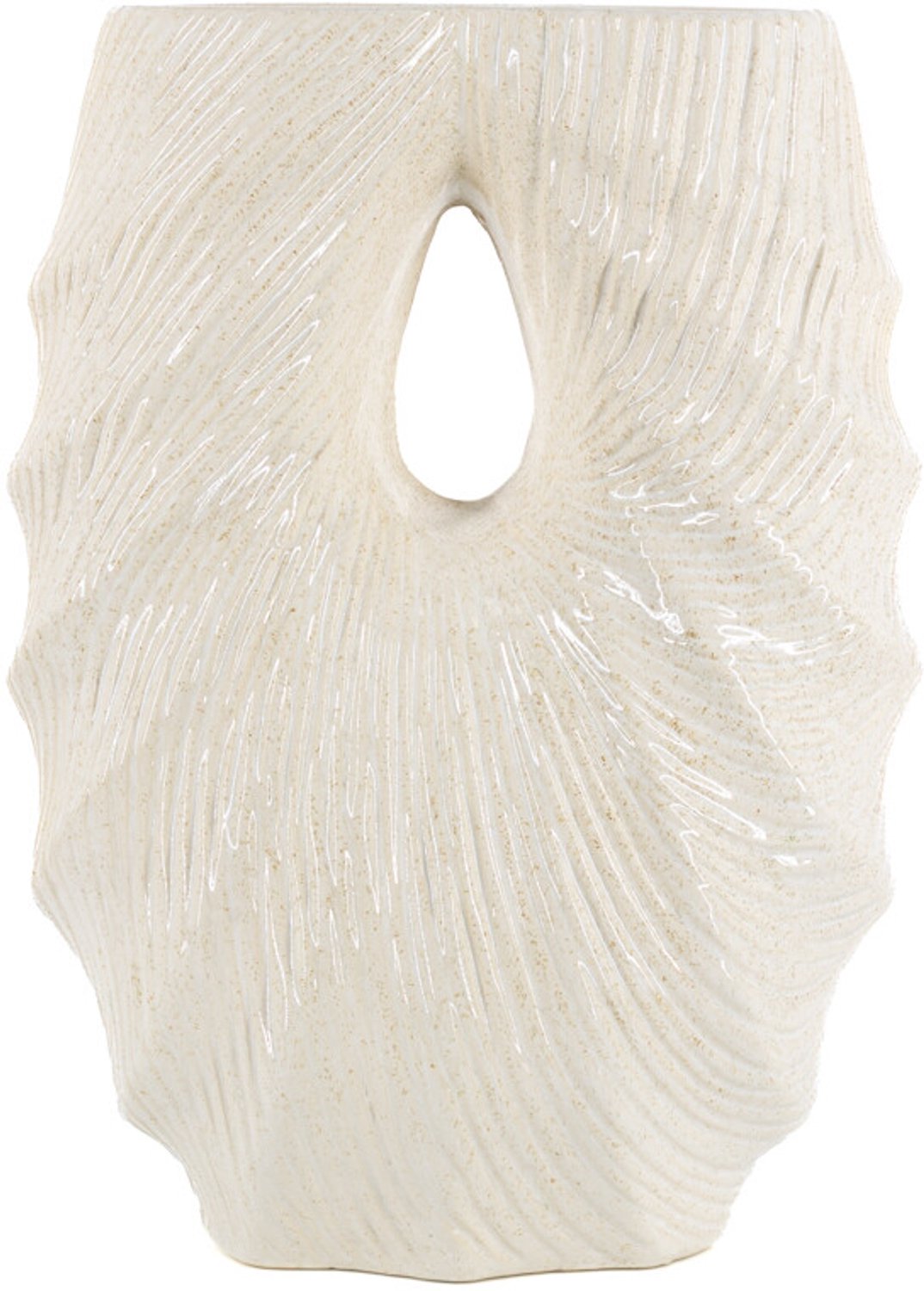 Aardewerk vaas Marina L beige