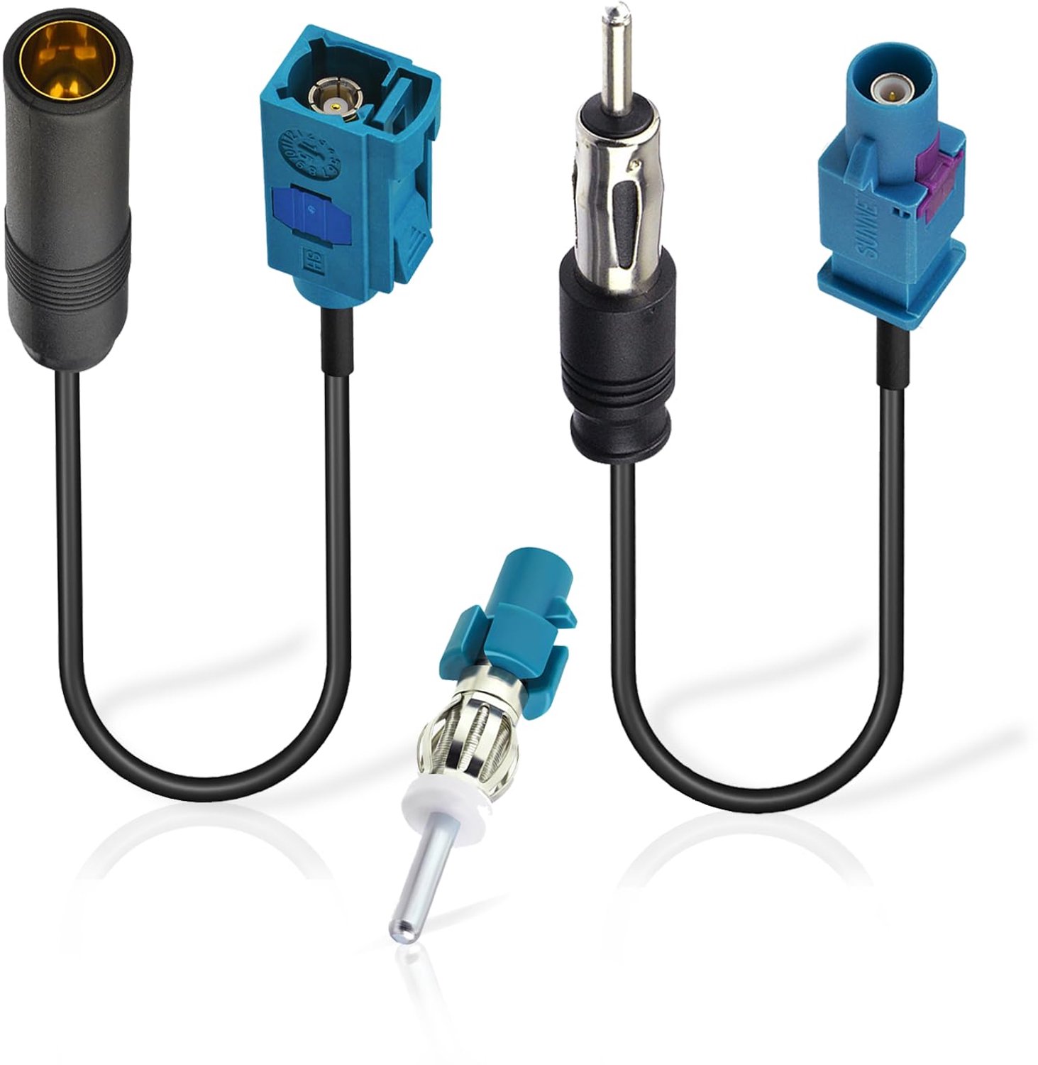 Auto Antenne Kabel Set - 2 Stuks DAB FM Radio Adapter