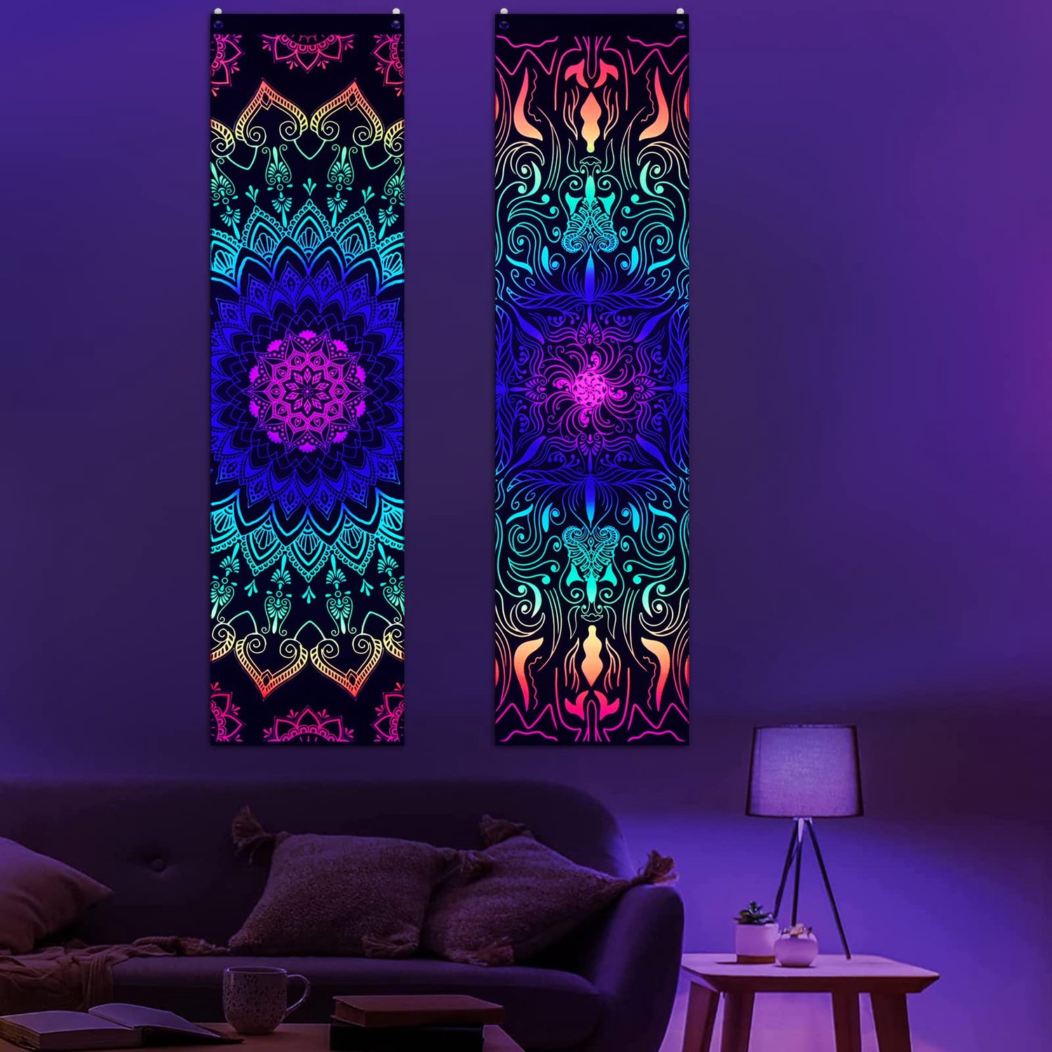 Mandala Wandtapijt Set van 2 Boheems Ontwerp