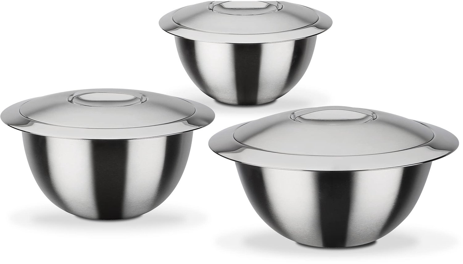 Set van 6 RVS Thermobowls met Deksel