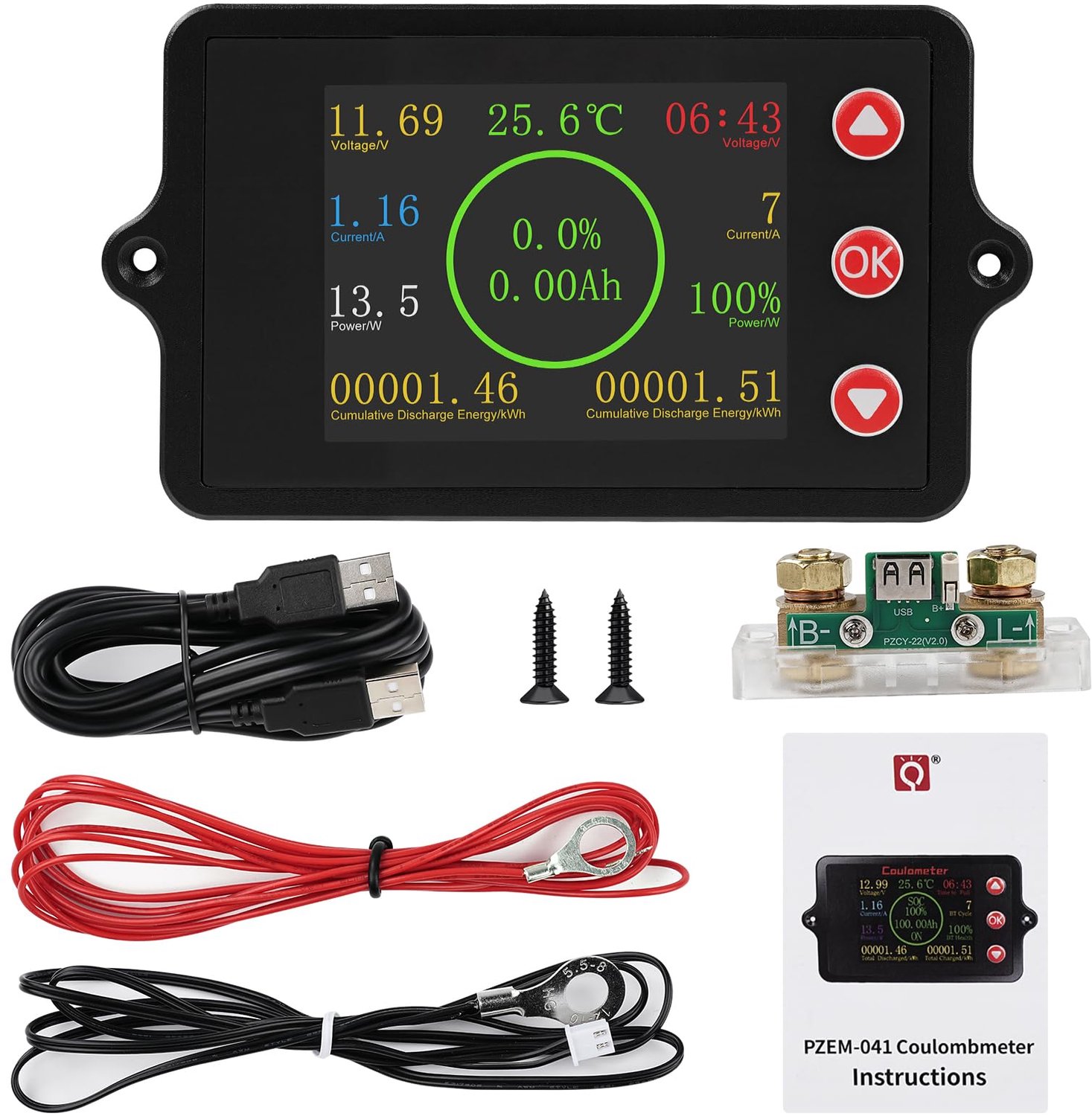 DC8-100V Batterij Monitor met Kleurdisplay voor Accu's