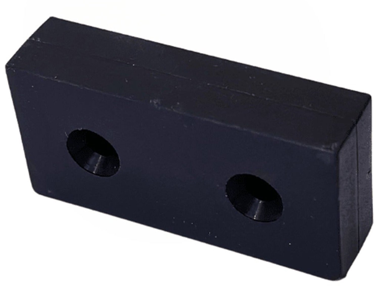 Neodymium Blokmagneet 50,8 x 25,4 x 12,7 mm N45 kunststof ommanteld met 2x boor/verzinkgat