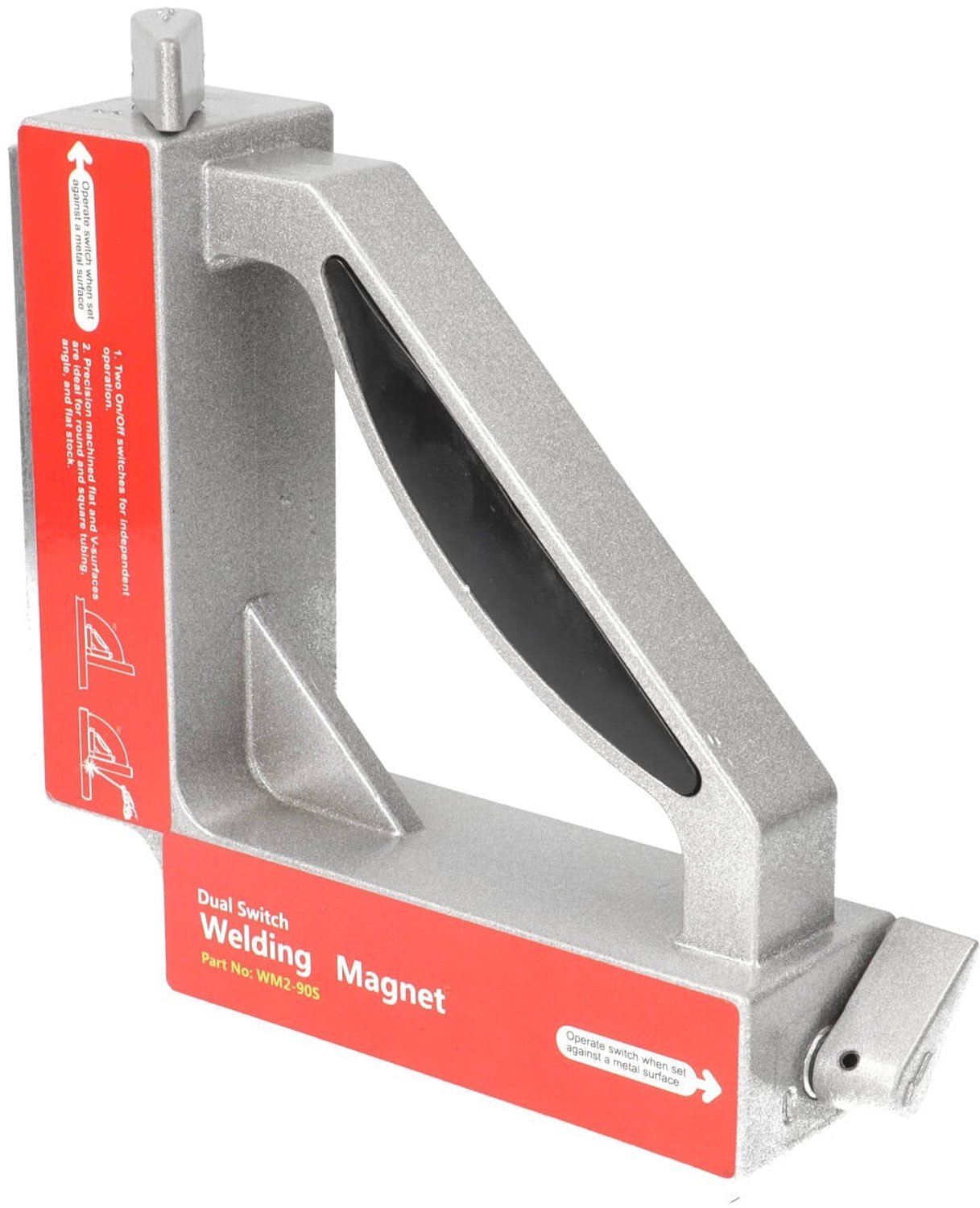 Dual Switch magneethouder voor 90 graden hoek (hulpmiddel voor lassen) maximale trekkracht 50 Kg