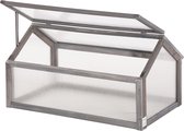 Outsunny mini-kas met polycarbonaat panelen - Kweekkas dennenhout - Grijs