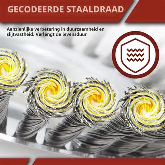 onkruidborstel bosmaaier 2-delig set, wildkruidborstel voor motorsense ronde borstel 200 x 25,4 mm met accessoires — afbeelding 4