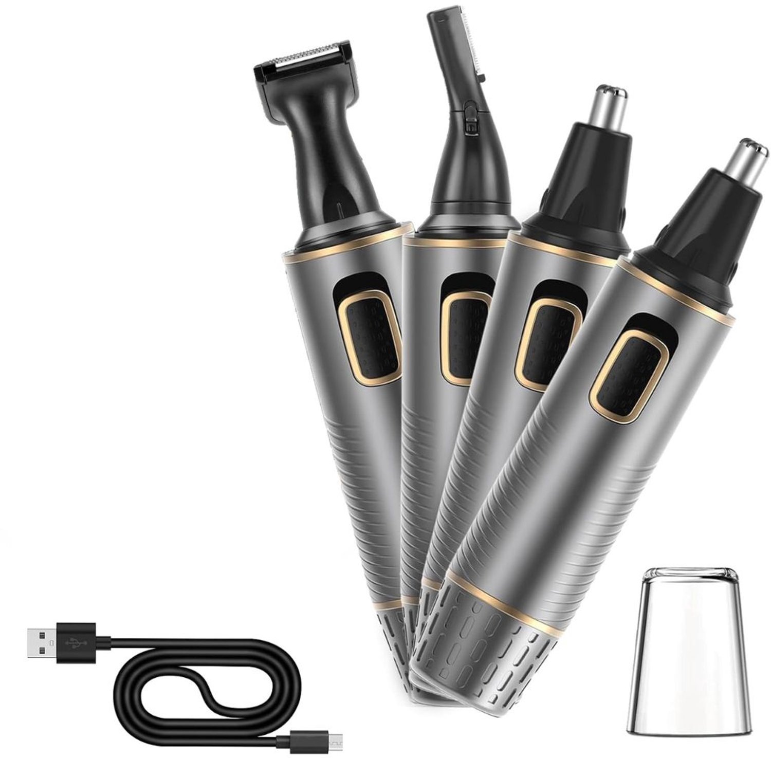 Vantivo® Neustrimmer Mannen - Bodygroomer - Scheerapparaat - Oortrimmer-Zwart met grijs