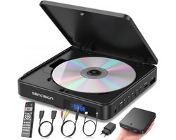 Sencision Mini DVD Speler met HDMI - Regiovrij - Full HD 1080P - CD en DVD Speler voor TV - USB & MicroSD - Incl. Afstandsbediening & Kabels - Zwart