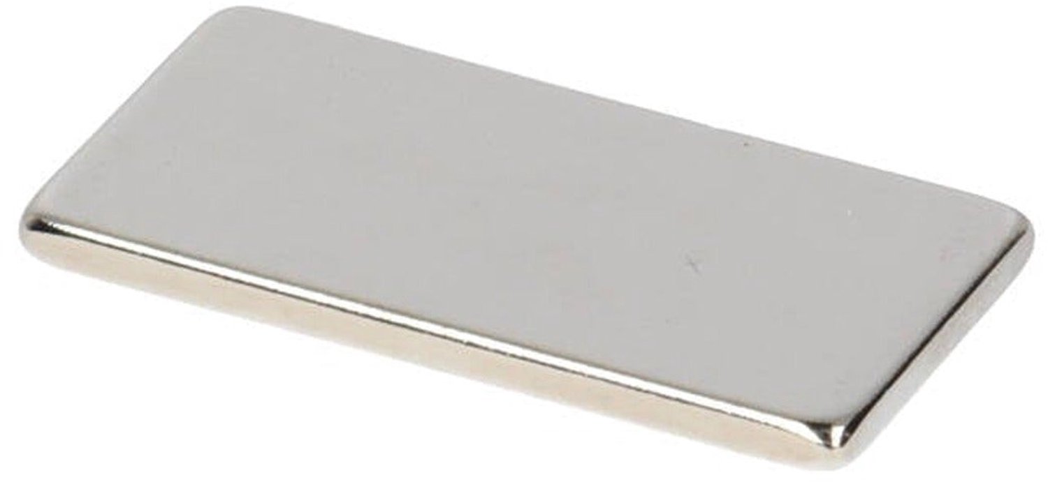 Neodymium Blokmagneet 30 x 15 x 2 mm N42 NiCuNi – 4 stuks