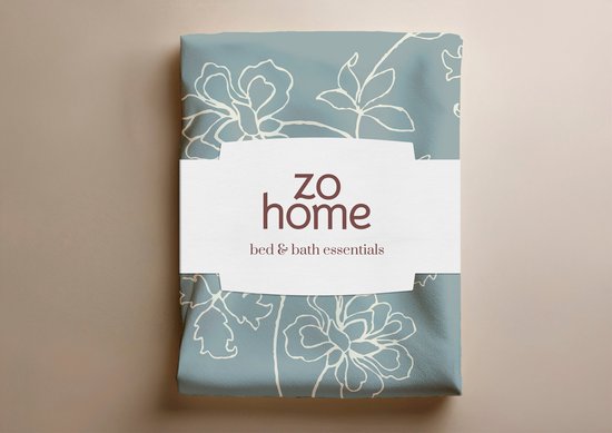 Zohome Alva Dekbedovertrek - Blauw - Lits-jumeaux - Dekbedhoes van 100% Katoen-Flanel - Bloemen - 240x220 + 2 slopen 60/70 cm - AW25 van Merkloos — afbeelding 2
