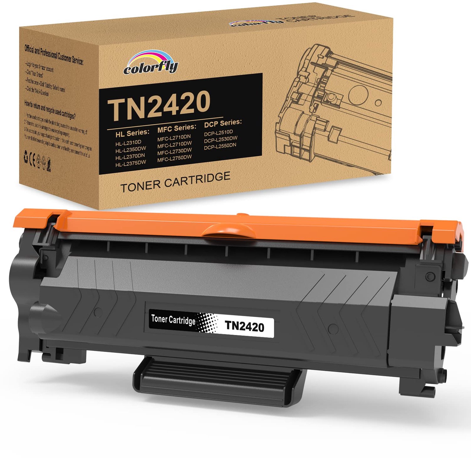 Toner Cartridge TN2420 Compatibel voor Brother Printers