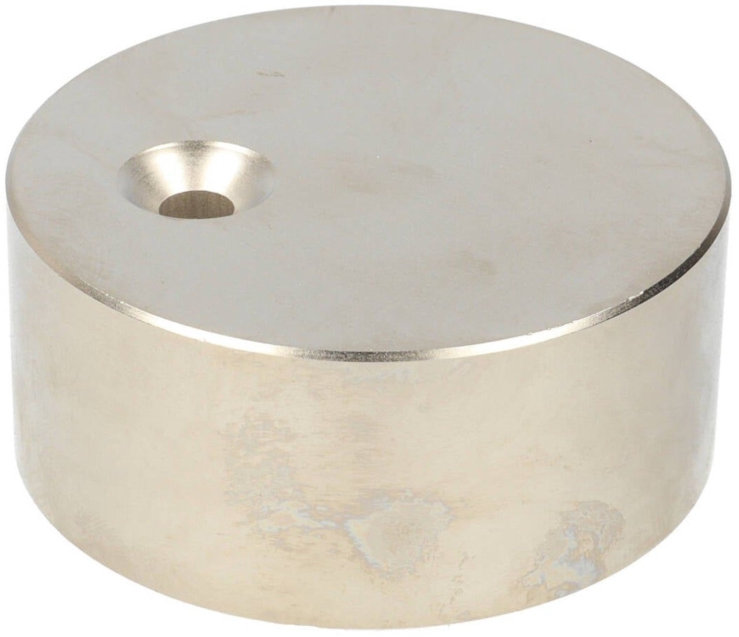 Neodymium Schijfmagneet Ø80 x 35 mm N48 NiCuNi met met boor-/verzinkgat