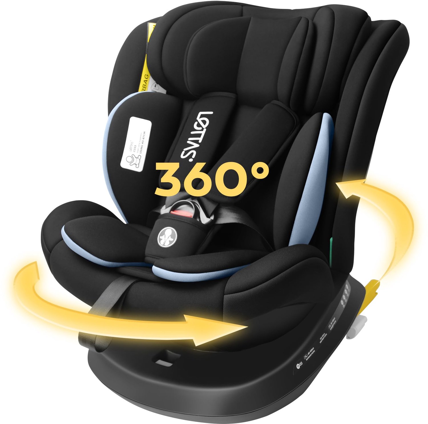 360° Draaiende i-Size Kinderautostoel voor Kinderen van 0-12 Jaar