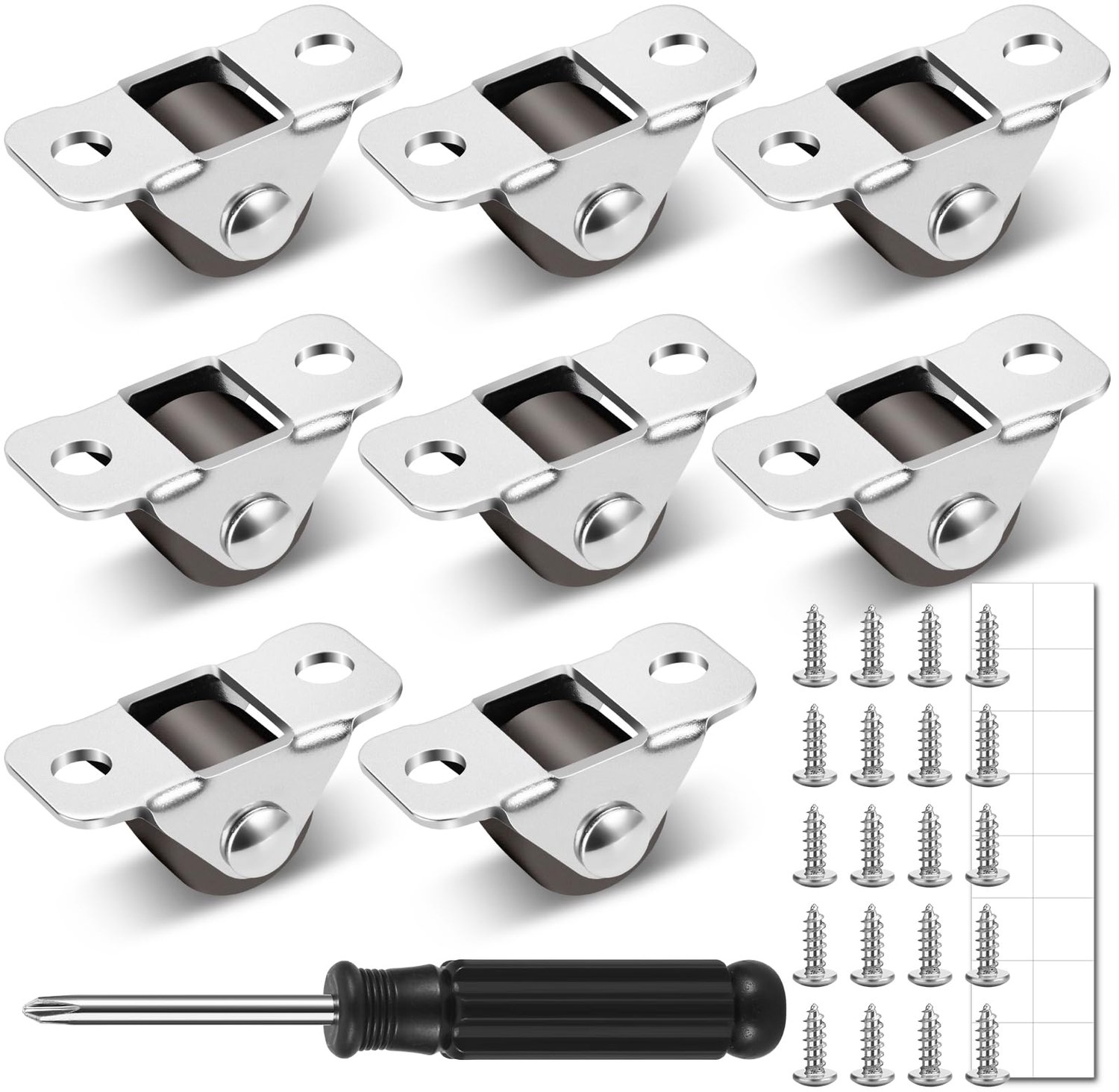 Set van 8 Mini Meubelswielen voor Stille Beweging
