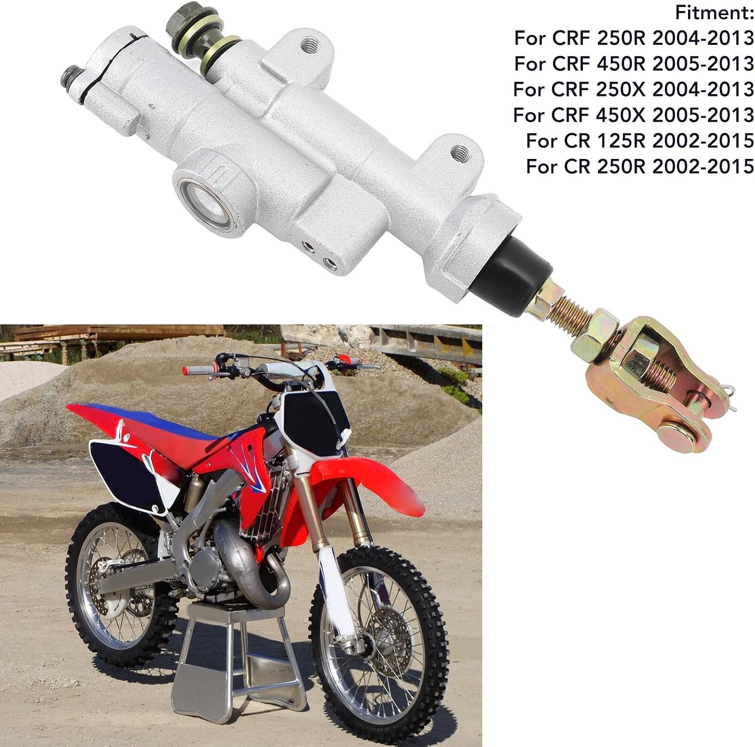 Dailygoods- Hoofdremcilinder Achterrem - Metalen Rempomp - Vervanging Voor CRF 250R/450R/250X/450X/CR 125R/250R - Professionele Installatie Aanbevolen - Inclusief 1 Stuk