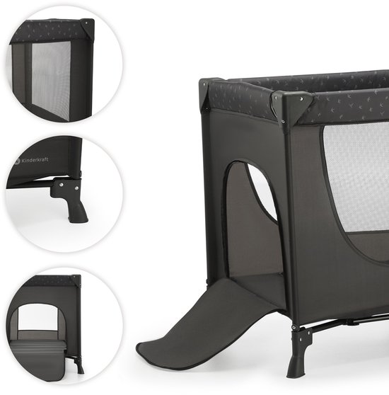 Kinderkraft JOY LIGHT - Reisbed 2-in-1 - Voor baby's tot 15 kg - Snel en eenvoudig inklapbaar - Grijs van Kinderkraft — afbeelding 3