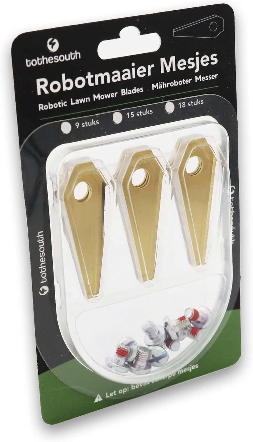 Robotmaaier mesjes 9 stuks - titanium - extra harde coating - tot 3 maanden levensduur - m-winkel