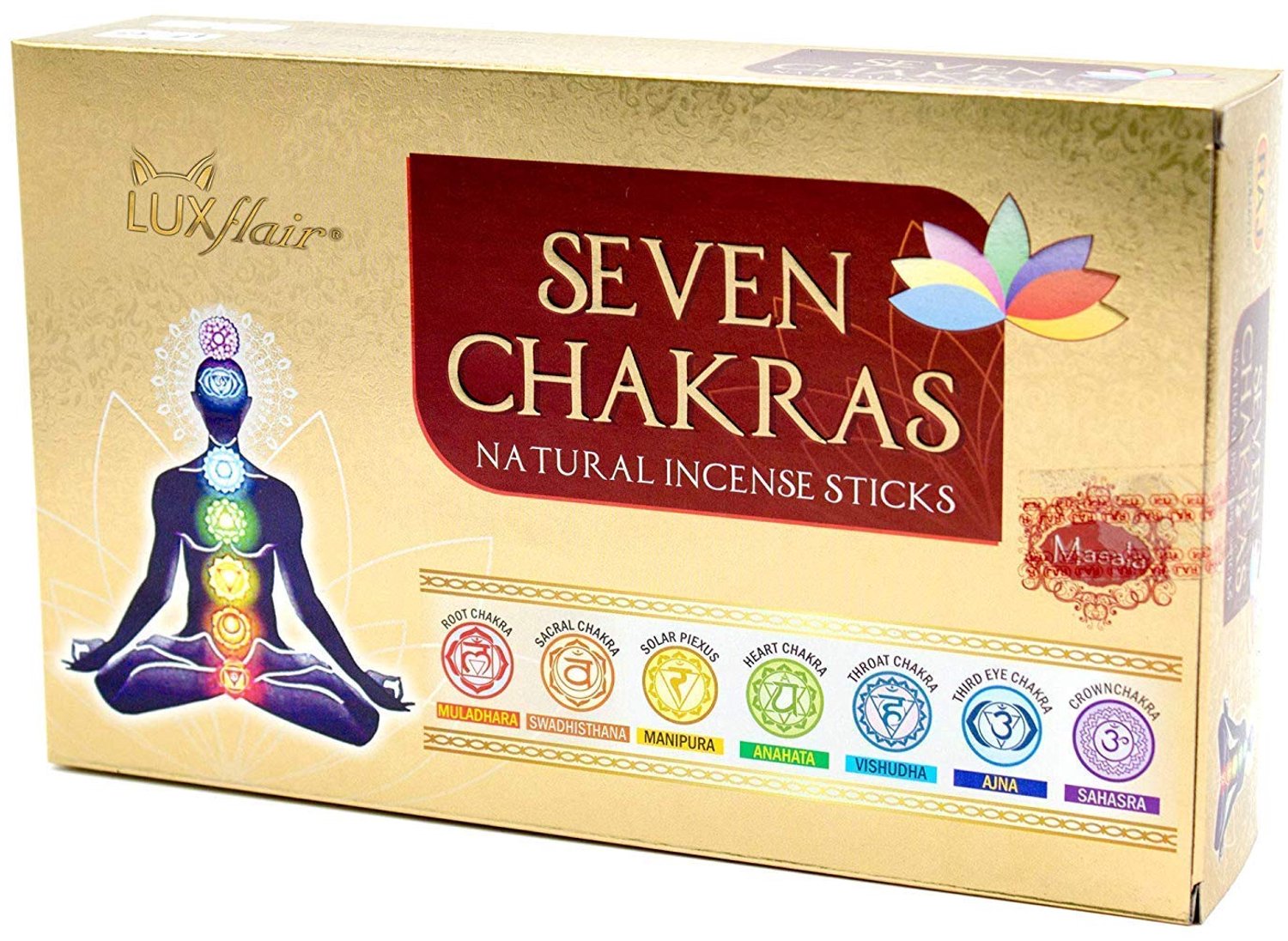 Wierookstokjes Set van 7 Chakra's voor Meditatie en Yoga