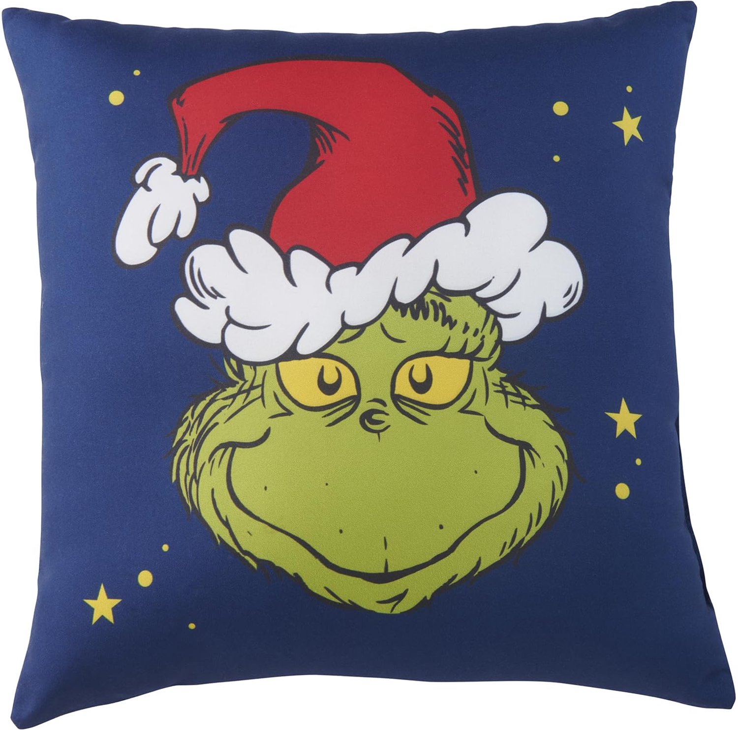 Pluche Kussen met Grinch Motief 30x30cm