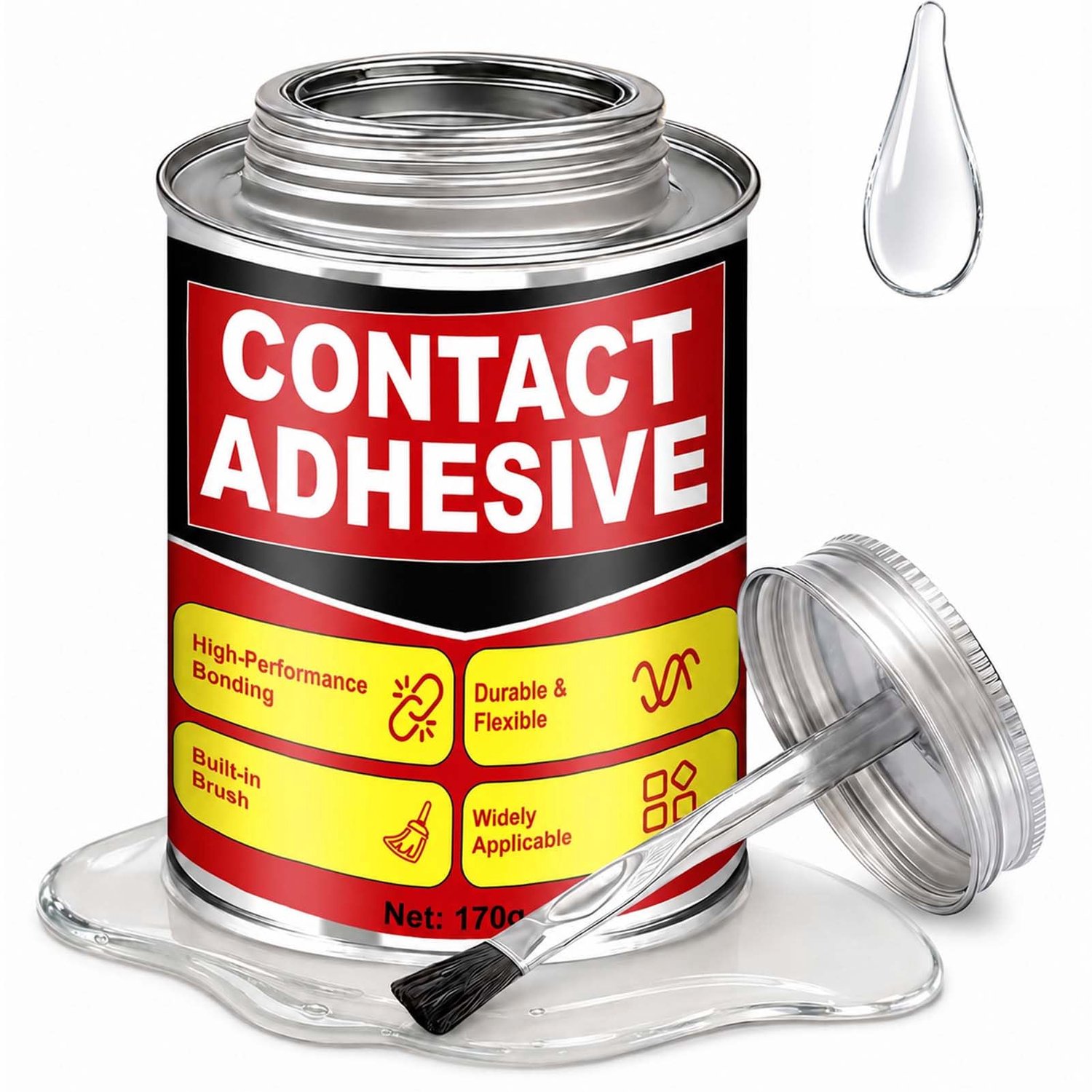 Sterke Contactlijm voor Leer, Rubber en Plastic, 170 g