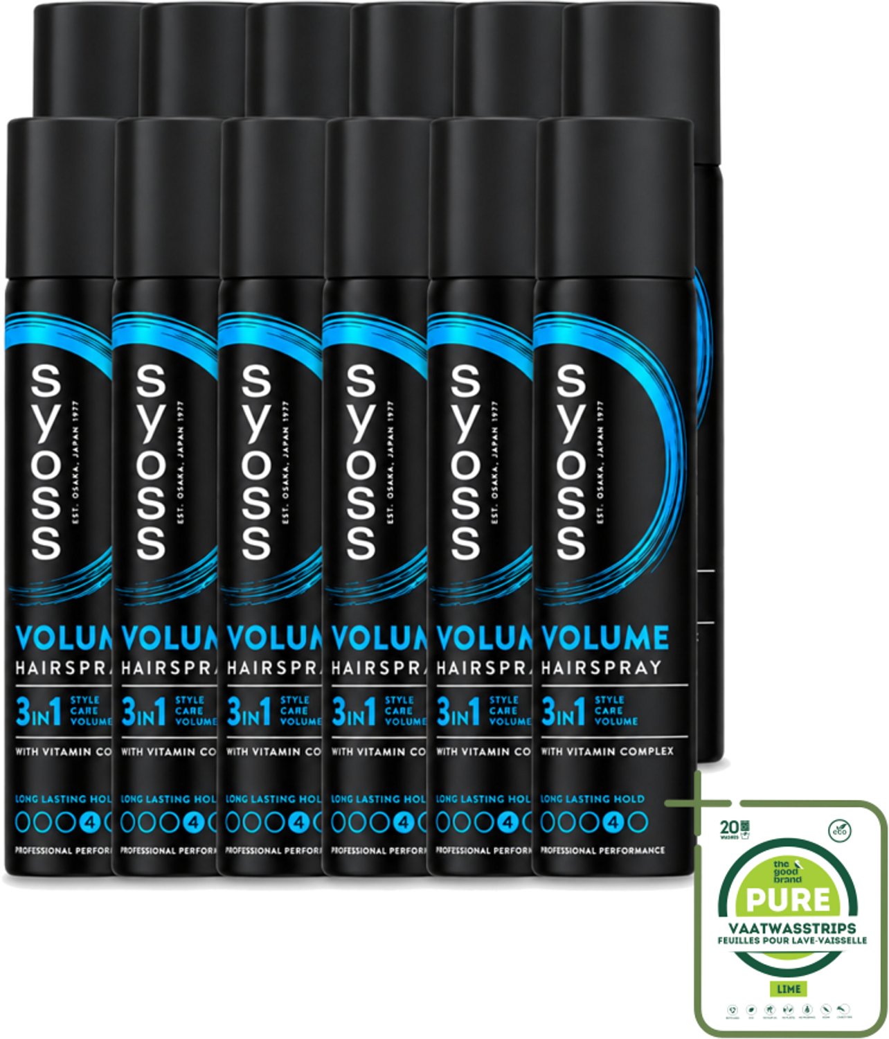 12 x Syoss - Haarspray - Volume Lift - 75 milliliter - Grootverpakking - Vaatwasstrips - Koffiezetapparaat - Koffiezetapparaat - Koffiezetapparaat