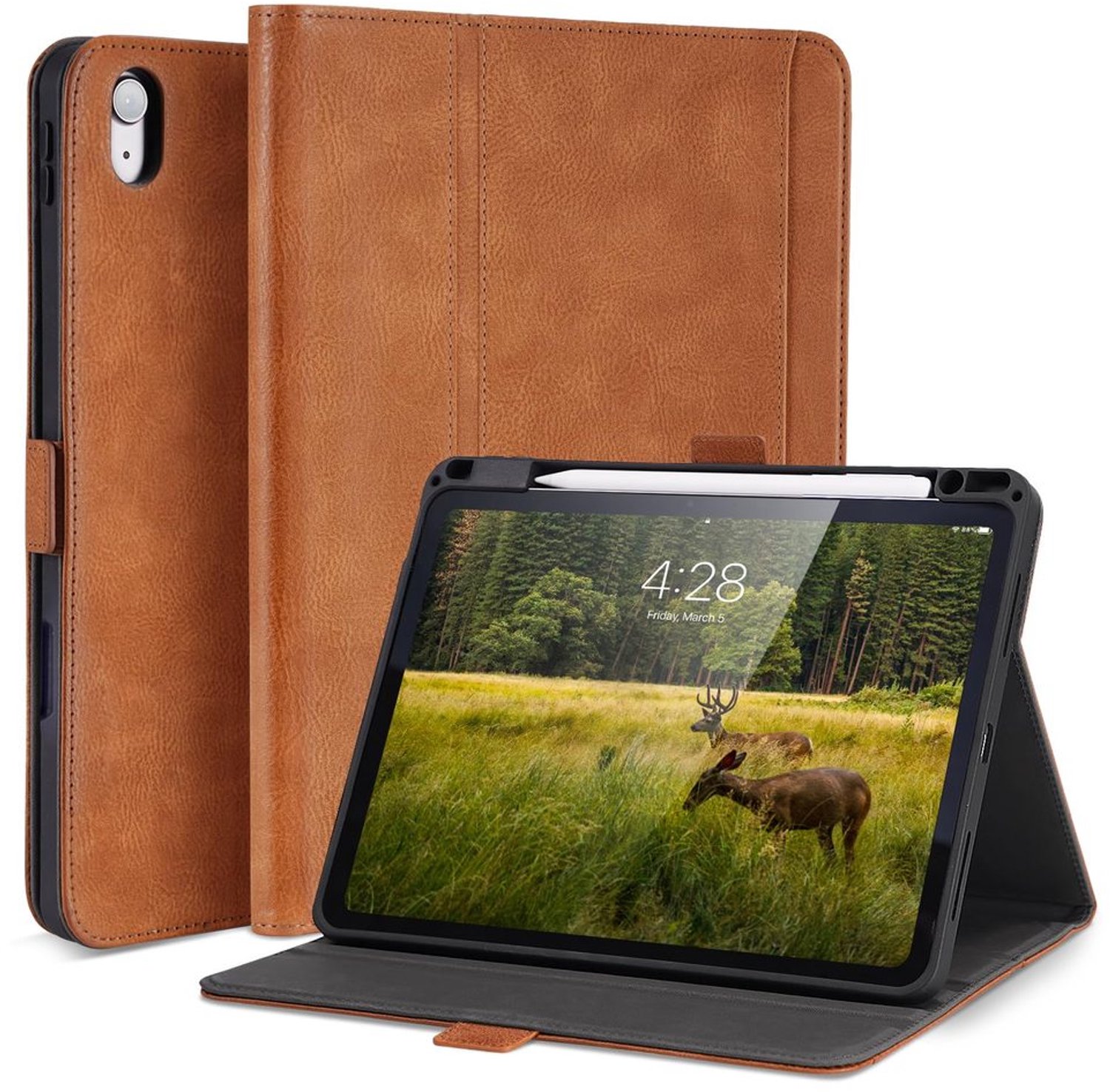 Handgemaakte Hoes voor iPad A16 11 Inch met Penhouder en Magnetische Sluiting