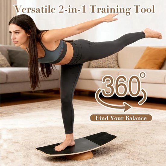 Balance Board halfrond, kurk, halfrond, diameter 15 cm, van massief kurk voor yoga, fitness, boardsport, surfin, natuurlijk materiaal, ecologisch materiaal — afbeelding 4