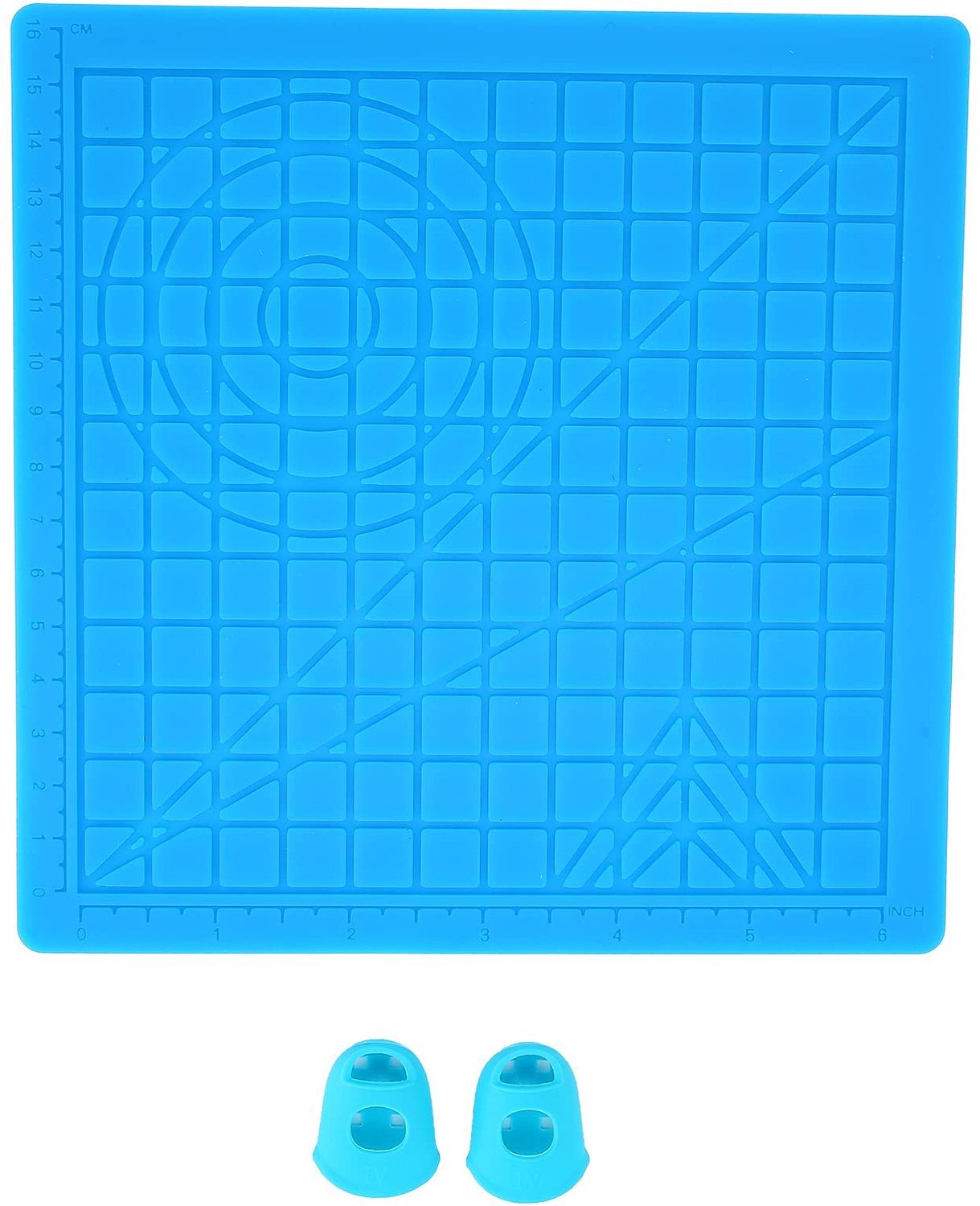 3D-penmat Hittebestendig - Siliconen Tekenmat - Ontwerpmat - Vingerdoppen - Geïntegreerde Meetschaal - Precisietekeningsjablonen